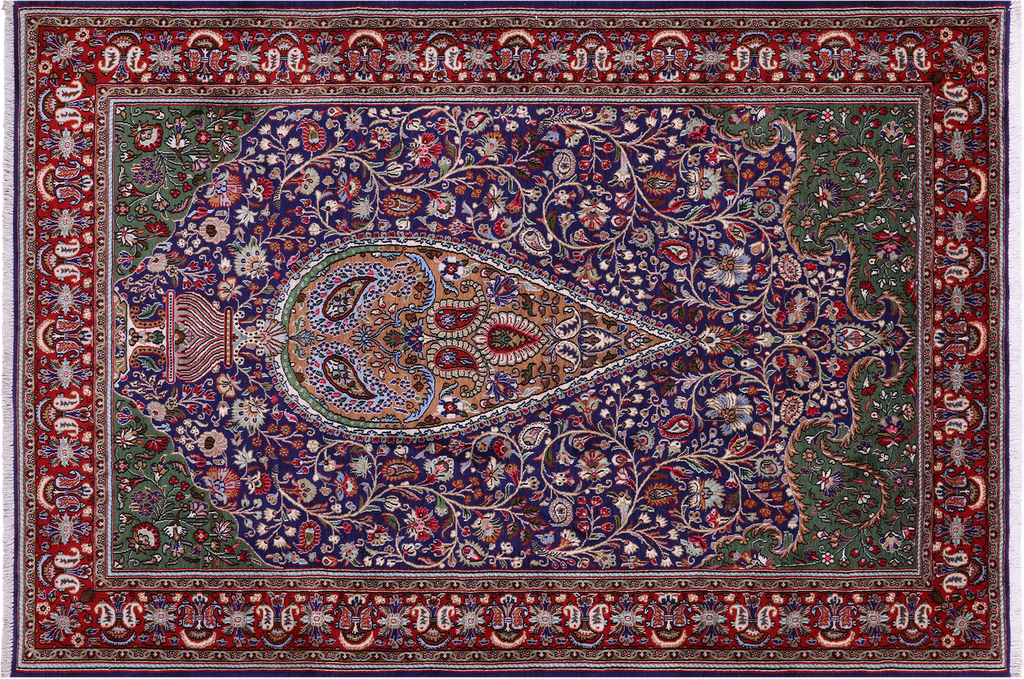 Persian Qum Hand Knotted Wool Rug 4' 10" X 7' 3" - Q23649