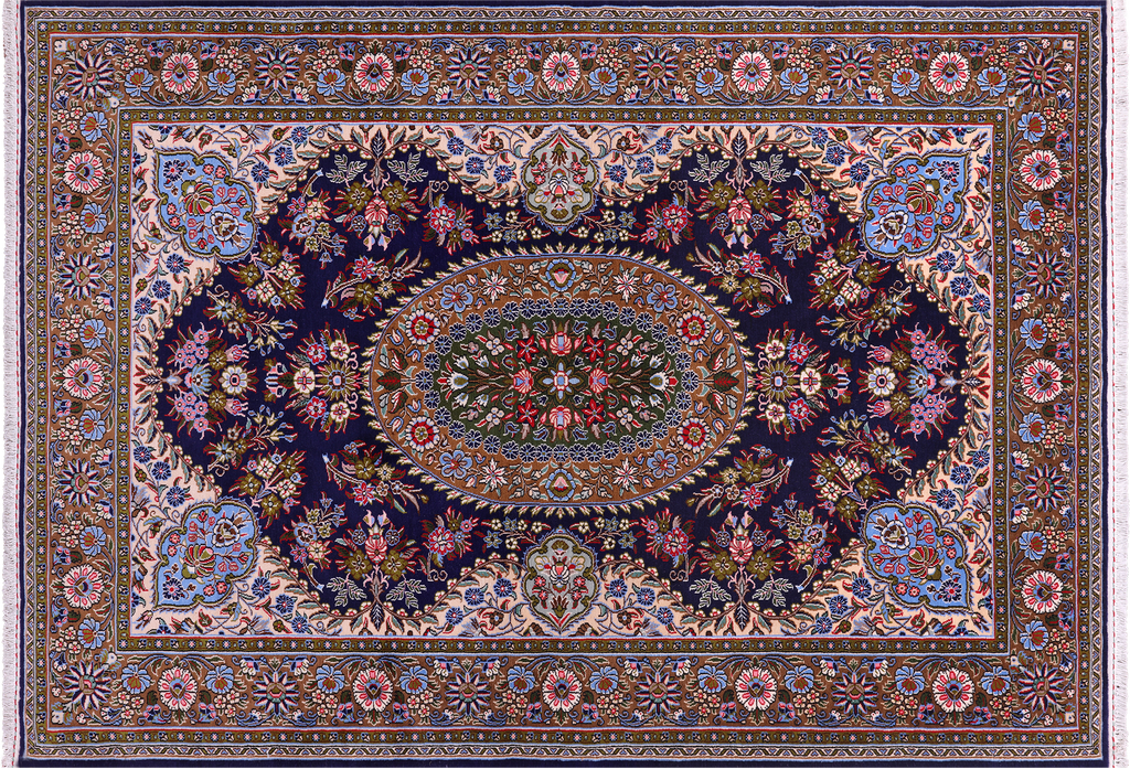 Persian Qum Hand Knotted Wool Rug 4' 9" X 6' 11" - Q23650