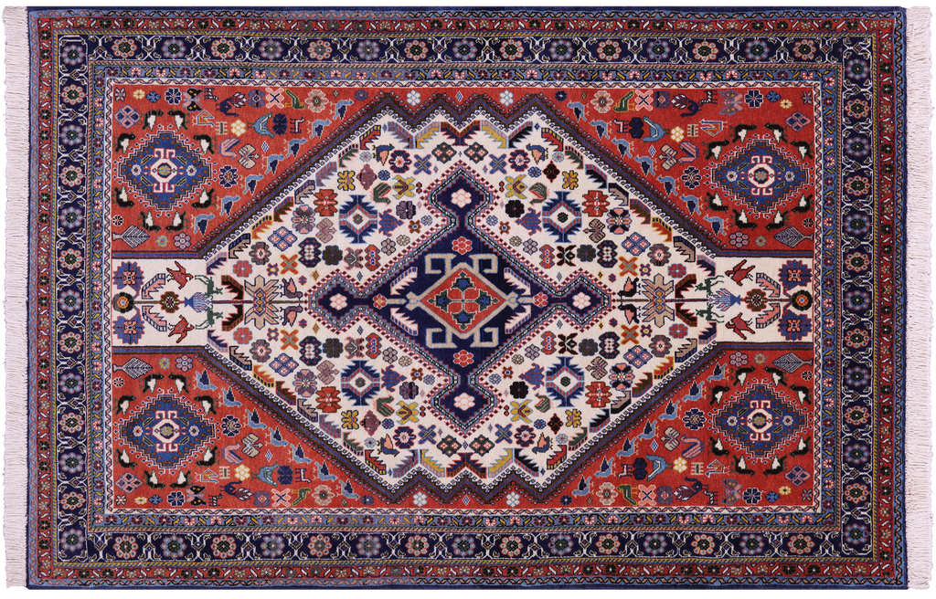 Persian Kashkuli Handmade Wool Rug 3' 5" X 4' 11" - Q23660