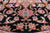 Black 5' Round Persian Tabriz Hand Knotted Wool & Silk Rug - Q23666