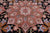 Black 5' Round Persian Tabriz Hand Knotted Wool & Silk Rug - Q23666