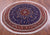 7' Round Persian Qum Hand Knotted 100% Silk Rug - Q23668