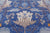 Blue 10' Square William Morris Hand Knotted Wool Rug - Q23680