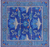 Blue 6' Square William Morris Hand Knotted Wool Rug - Q23701