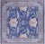 Blue 11' 2" X 11' 6" Square William Morris Handmade Wool Rug - Q23704
