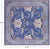 Blue 11' 2" X 11' 6" Square William Morris Handmade Wool Rug - Q23704