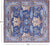 Blue 6' Square William Morris Handmade Wool Rug - Q23708