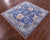 Blue 6' Square William Morris Handmade Wool Rug - Q23708