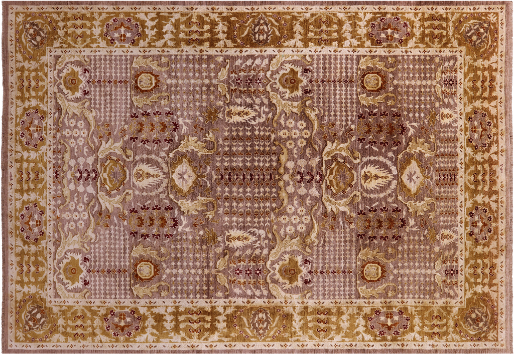Mocha 10' 2" X 15' 0" Peshawar Hand Knotted Wool Rug - Q23711