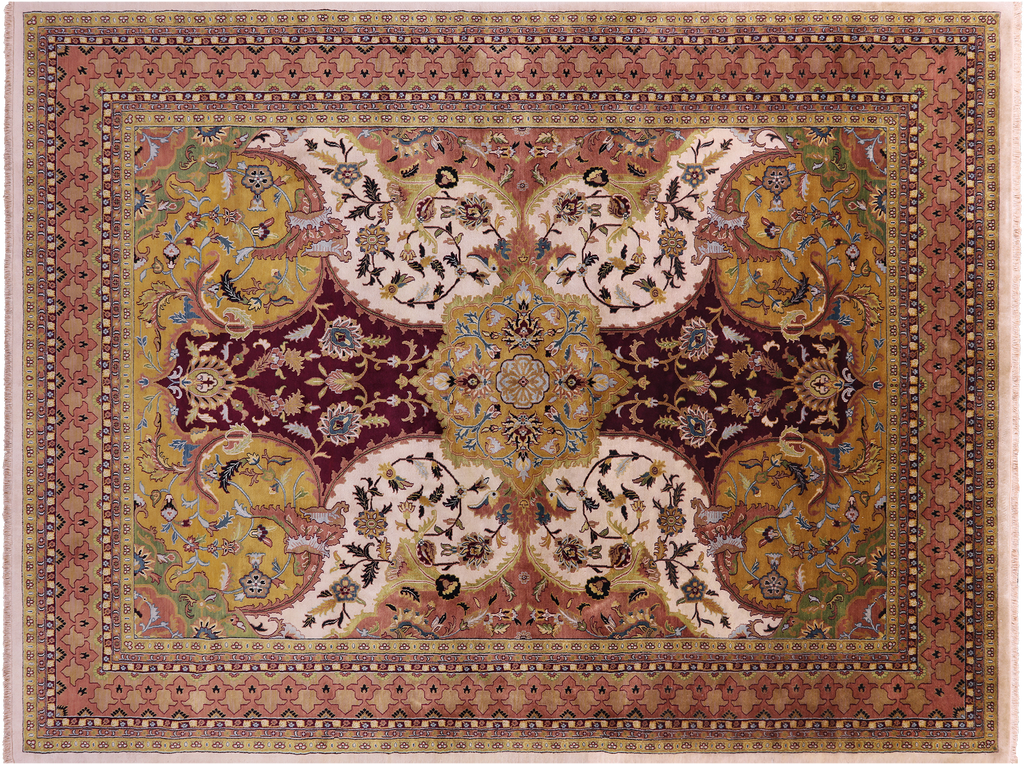 8' 10" X 12' 2" Persian Tabriz Handmade Wool Rug - Q23717