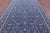 Blue 9' 0" X 19' 1" Persian Nain Handmade Wool & Silk Rug - Q23738