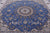 Blue 10' Square Persian Nain Handmade Wool & Silk Rug - Q23742