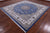 Blue 10' Square Persian Nain Handmade Wool & Silk Rug - Q23742