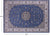 Blue 10' 3" X 14' 5" Persian Nain Handmade Wool & Silk Rug - Q23743-2524R