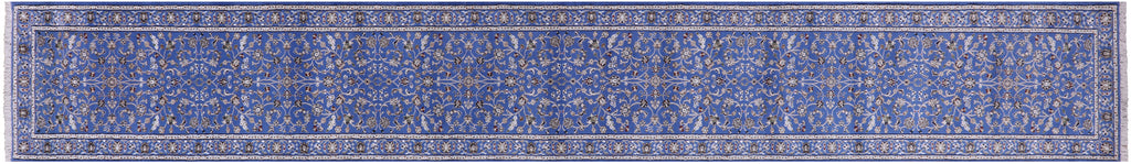 Blue Persian Nain Handmade Wool & Silk Runner Rug 2' 9" X 17' 11" - Q23753