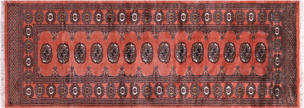 Rust Runner Silky Bokhara Handmade Wool Rug 2' 6" X 7' 0" - Q23782