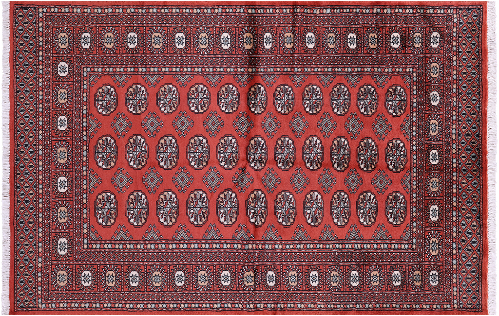 Rust Silky Bokhara Hand-Knotted Wool Rug 4' 0" X 6' 2" - Q23798