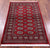 Red 3' 2" X 5' 0" Silky Bokhara Hand-Knotted Wool Rug - Q23799