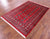 Red 4' 2" X 6' 0" Silky Bokhara Hand-Knotted Wool Rug - Q23803