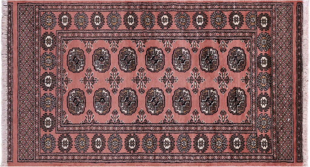 Rust Silky Bokhara Hand-Knotted Wool Rug 3' 1" X 5' 5" - Q23806