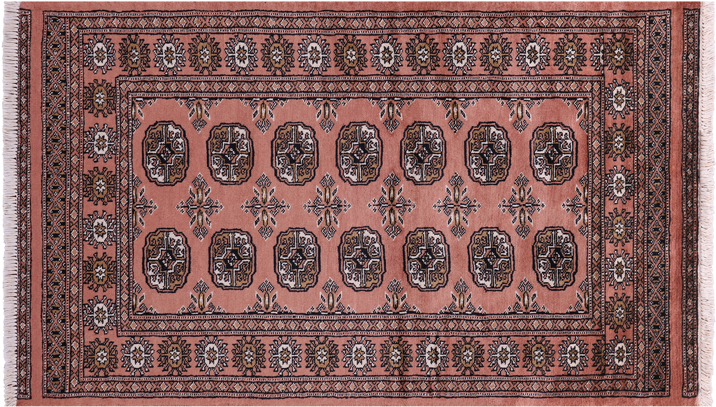 Rust 3' 0" X 5' 1" Silky Bokhara Handmade Wool Rug - Q23824