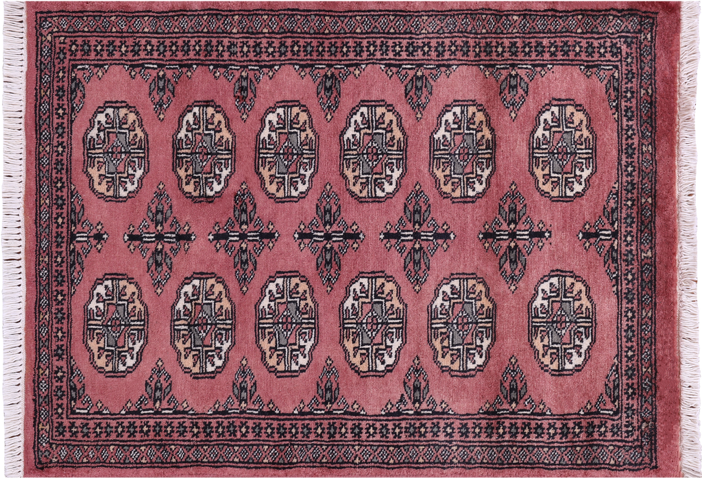 Rust Silky Bokhara Hand-Knotted Wool Rug 2' 1" X 2' 9" - Q23838