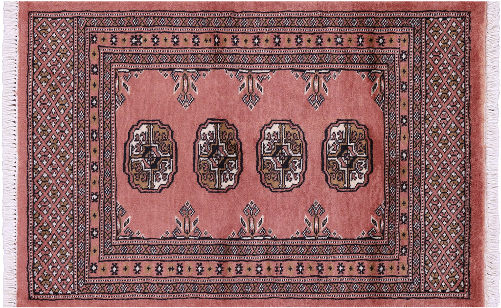 Rust Silky Bokhara Handmade Wool Rug 2' 0" X 3' 0" - Q23845