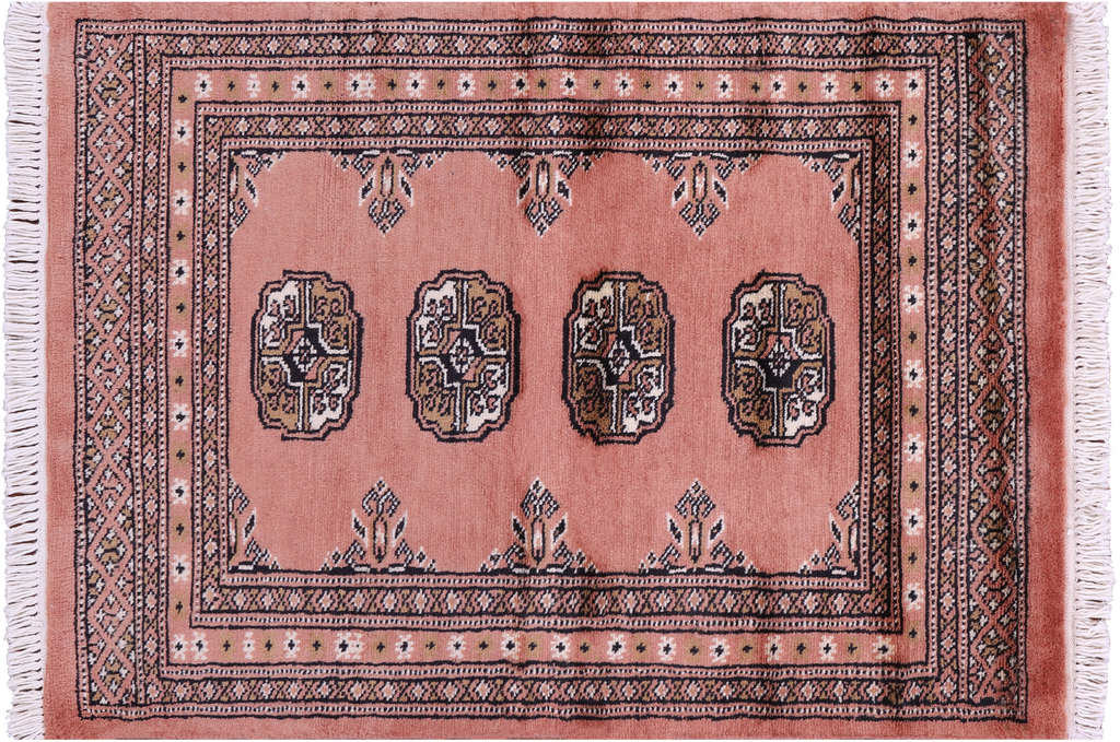 Rust 2' 0" X 2' 10" Silky Bokhara Handmade Wool Rug - Q23855