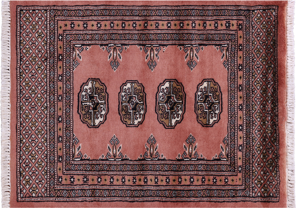 Rust Silky Bokhara Hand-Knotted Wool Rug 2' 0" X 2' 9" - Q23857