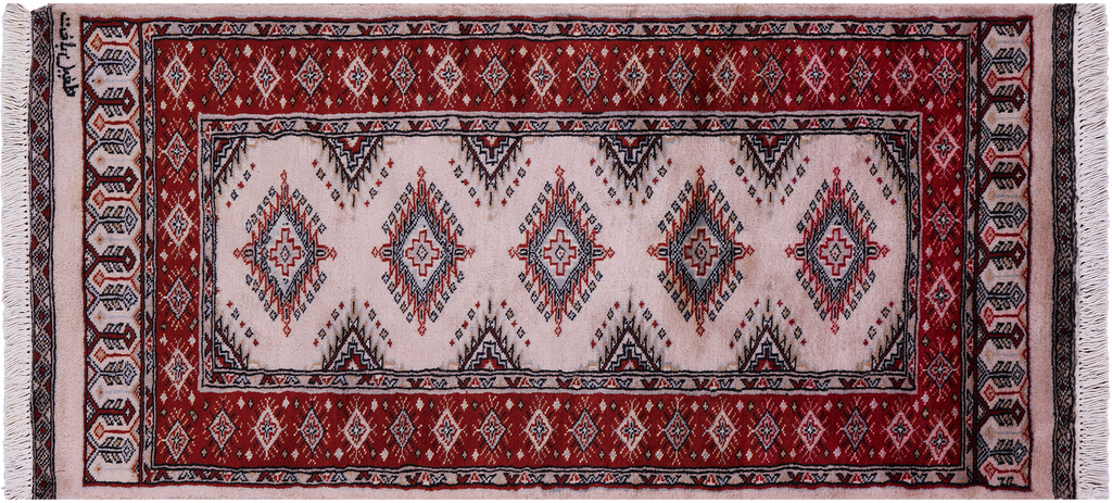 Ivory Signed Silky Bokhara Hand-Knotted Wool Rug 2' 0" X 4' 3" - Q23862
