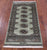 Green Signed Silky Bokhara Handmade Wool Rug 2' 1" X 4' 1" - Q23867