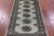Green Signed Silky Bokhara Handmade Wool Rug 2' 1" X 4' 1" - Q23867