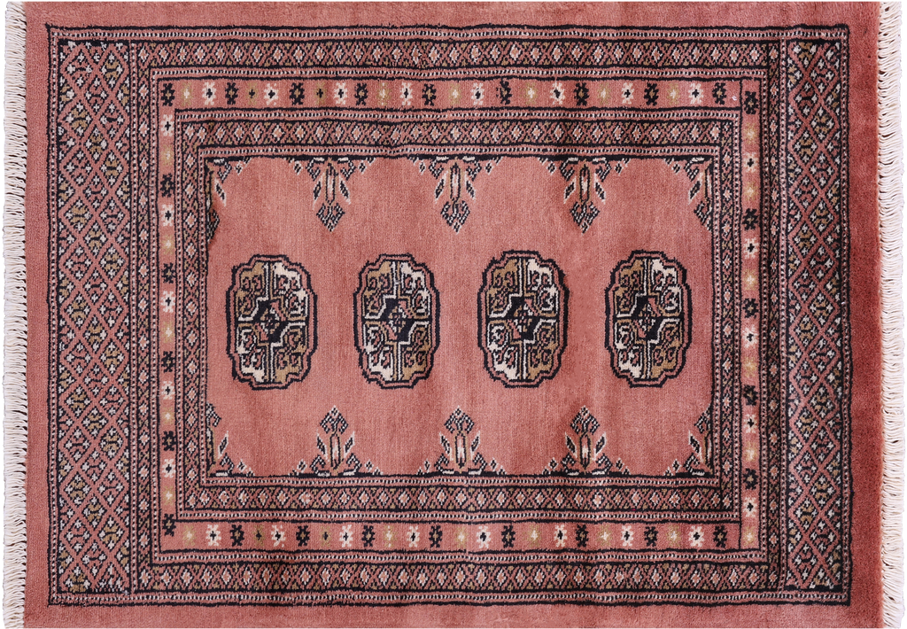 Rust Silky Bokhara Handmade Wool Rug 2' 2" X 3' 1" - Q23869