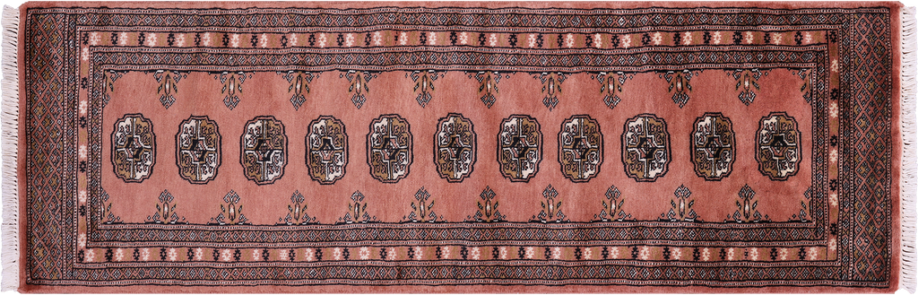 Rust Runner Silky Bokhara Handmade Wool Rug 2' 0" X 5' 10" - Q23875