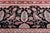 9' 0" X 12' 0" Black Persian Tabriz Handmade Wool & Silk Rug - Q23901