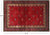Red 4' 0" X 5' 11" Tribal Persian Gabbeh Hand Knotted Wool Rug - Q23911