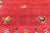 Red 4' 0" X 5' 11" Tribal Persian Gabbeh Hand Knotted Wool Rug - Q23911