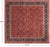 Red 12' Square Persian Fine Tabriz Handmade Wool Rug - Q23912