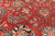 Red 12' Square Persian Fine Tabriz Handmade Wool Rug - Q23912