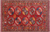 Red 5' 10" X 8' 7" Super Turkmen Ersari Hand Knotted Wool On Wool Rug - Q23919