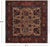 Khaki 4' Square Persian Fine Tabriz Handmade Wool Rug - Q23939