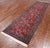 Wine/Navy 3' 0" X 10' 10" Runner Persian Fine Tabriz Handmade Wool Rug - Q23944