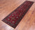 Wine/Navy 2' 6" X 9' 7" Runner Persian Fine Tabriz Handmade Wool Rug - Q23947