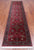 Wine/Navy 2' 8" X 11' 8" Persian Fine Tabriz Hand-Knotted Wool Runner Rug - Q23948