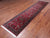 Wine/Navy 2' 8" X 11' 8" Persian Fine Tabriz Hand-Knotted Wool Runner Rug - Q23948
