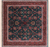 Emerald Green 5' Square Persian Fine Tabriz Hand-Knotted Wool Rug - Q23951