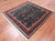 Emerald Green 5' Square Persian Fine Tabriz Hand-Knotted Wool Rug - Q23951