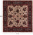 Beige 5' Square Persian Fine Tabriz Hand-Knotted Wool Rug - Q23954