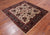 Beige 5' Square Persian Fine Tabriz Hand-Knotted Wool Rug - Q23954