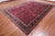 Wine/Navy 9' 0" X 12' 1" Persian Fine Tabriz Handmade Wool Rug - Q23956